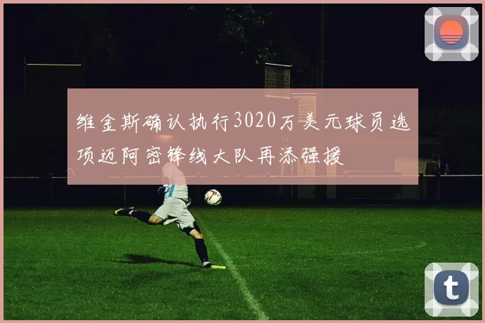 维金斯确认执行3020万美元球员选项迈阿密锋线大队再添强援